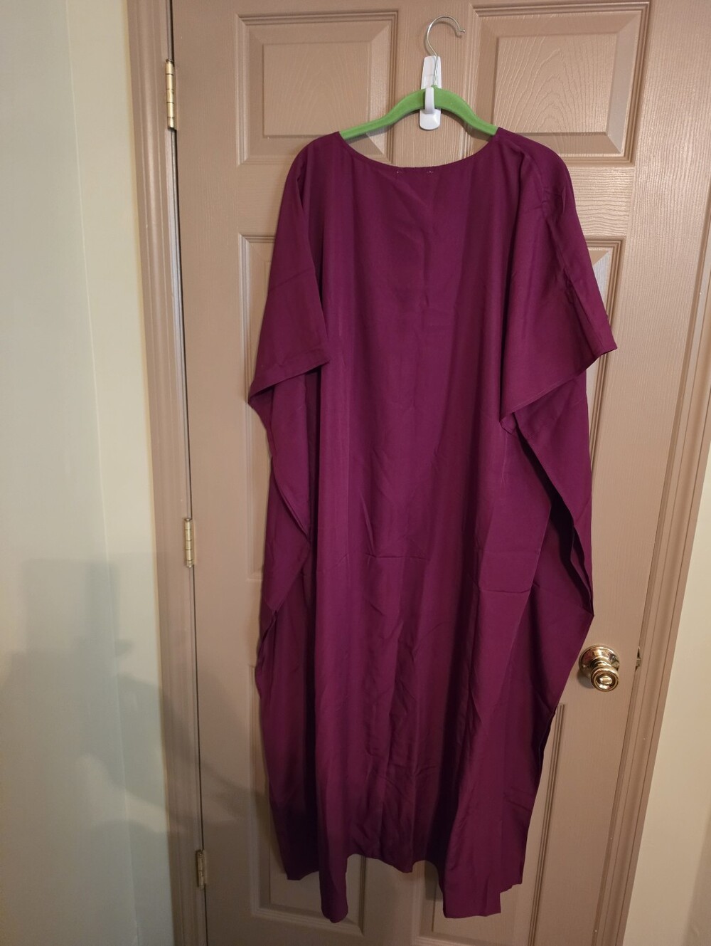 Women’s V-Neck Burgundy Swim Cover-Up Caftan - Picture 10 of 10